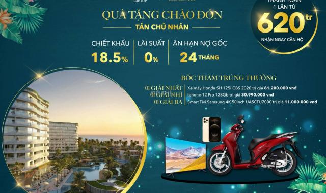 Căn hộ 1PN view biển, cam kết giá cạnh tranh nhất thị trường Miền trung