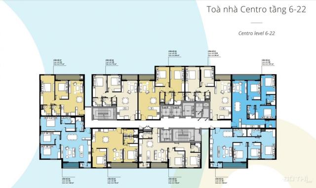 Căn 2 phòng ngủ - 79 m2 ban công Đông Nam chung cư Kosmo Tây Hồ