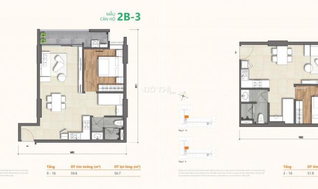 Chính chủ bán căn hộ Ricca, 1 + 1PN, view đẹp, tầng cao chỉ chênh lệch 50Tr