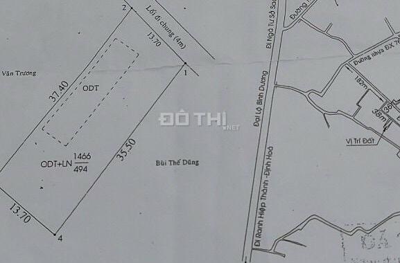 Bán đất tại phường Định Hòa, Thủ Dầu Một, Bình Dương diện tích 494m2, giá 2.85 tỷ