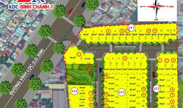 Đất sổ đỏ riêng chính chủ huyện Bình Chánh, cạnh UBND xã Vĩnh Lộc B, có GPXD, VCB cho vay 70%
