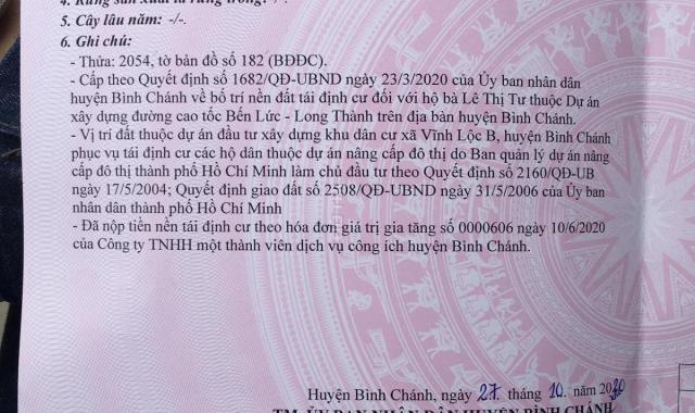 Bán đất KDC Vĩnh Lộc B - Tỉnh Lộ 10 - DT 72m2 (4.5x16m) giá 3.1 tỷ thương lượng