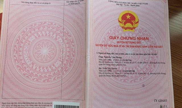 Bán nhà riêng tại phố Phú Lương, Phường Phú Lương, Hà Đông, Hà Nội, diện tích 50m2