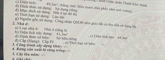 Bán nhà gác đúc kiệt 96 Điện Biên Phủ - Q. Thanh Khê, 50m2, 1.65 tỷ