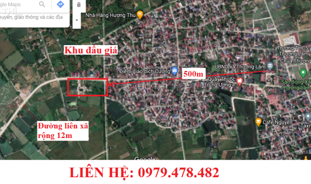 Chính chủ cần bán đất đấu giá trung tâm xã Thượng Lâm, huyện Mỹ Đức, TP Hà Nội