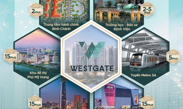 Bán dự án căn hộ cao cấp West Gate, cao tốc Trung Lương, huyện Bình Chánh, giá 38 triệu/m2
