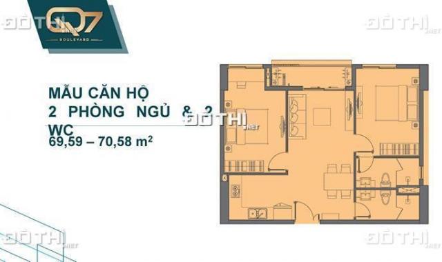 Bán căn hộ chung cư tại đường Đào Trí, Phường Phú Thuận, Quận 7, Hồ Chí Minh, DT 70m2, giá 2,9 tỷ