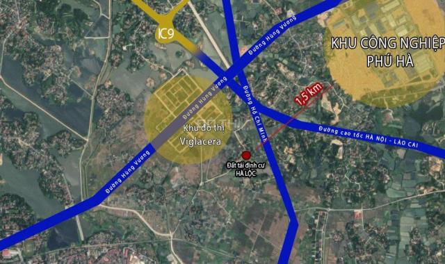 Bán đất tái định cư gần KCN Phú Hà 145m2, 525 triệu, 100% TC