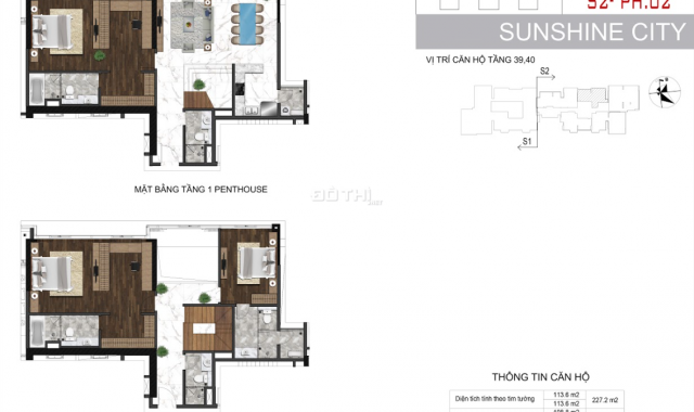 Mở bán 17 căn hộ penthouse cao cấp Sunshine City view sông Hồng, sân golf Ciputra, ck 8%. HTLS 18th