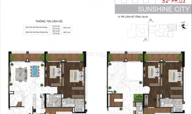 Mở bán 17 căn hộ penthouse cao cấp Sunshine City view sông Hồng, sân golf Ciputra, ck 8%. HTLS 18th