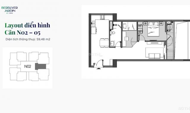 Gia đình tôi cần chuyển nhượng gấp căn hộ - 60.47m2 tầng 16 tòa N02 giữ giá đợt 1