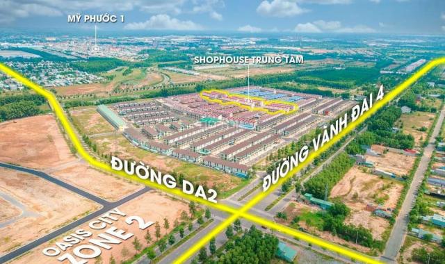 Chuyển công tác bán nhà phố Oasis City, 1 trệt 1 lầu, chỉ cần 600tr, đối diện ĐH Việt Đức