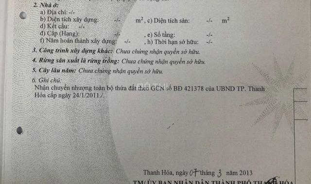 Bán nhà 3 tầng vị trí đẹp, P. Đông Thọ, Tp. Thanh Hóa