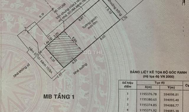 Bán nhà 101/4 Lê Trọng Tấn, 2 mặt tiền hẻm 4m, P. Sơn Kỳ, Q. Tân Phú