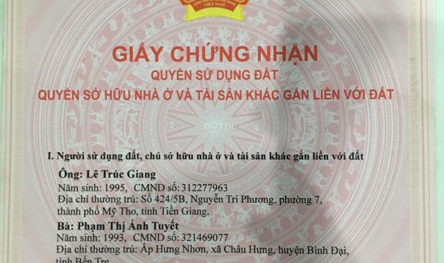 Bán gấp nhà 1 trệt 1 lửng tại 1/5 Phan Thanh Giản, Phường 3, Mỹ Tho, Tiền Giang