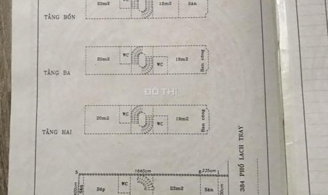 Bán nhà đất LK đã tách sổ, 2 mặt tiền 12/384 Lạch Tray - Ngô Quyền, SĐCC