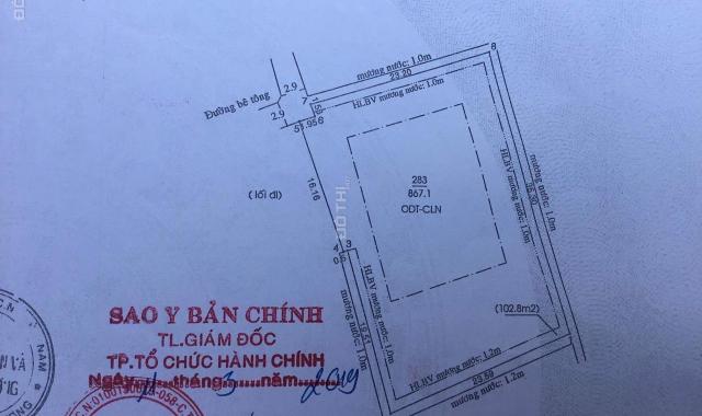 Bán đất tại phường Phú Thọ, Thủ Dầu Một, Bình Dương diện tích 867,1m2, giá 16 tỷ