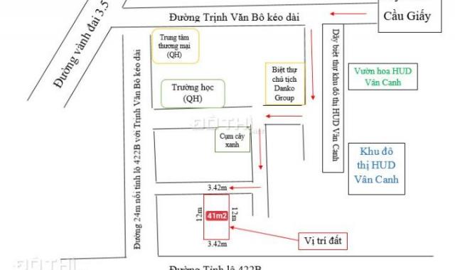 Bán đất dịch vụ khu 6.9ha xã Vân Canh, LH 0342 686 888