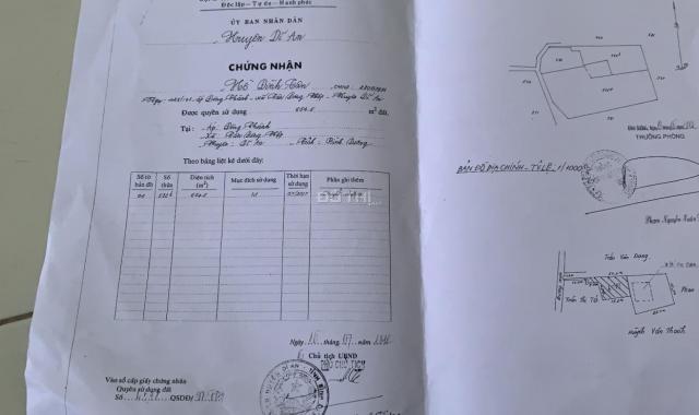 Chính chủ cần bán đất ấp Đông Thành Phường Tân Đông Hiệp, Thị Xã Dĩ An, Bình Dương