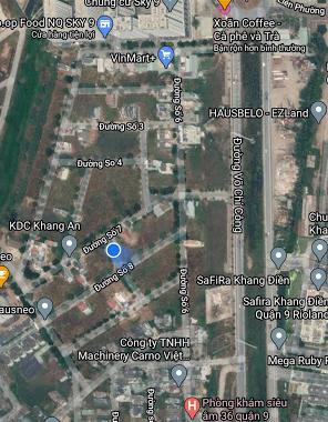 Bán đất Khang An góc đường Liên Phường gần vòng xoay Phú Hữu (160m2) 53.5 triệu/ m2