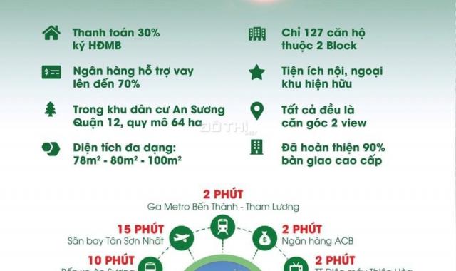 Thanh toán 900tr nhận nhà ở ngay, CH ngay Nguyễn Văn Quá - 3PN - 80m2. Ân hạn gốc & miễn lãi 1 năm