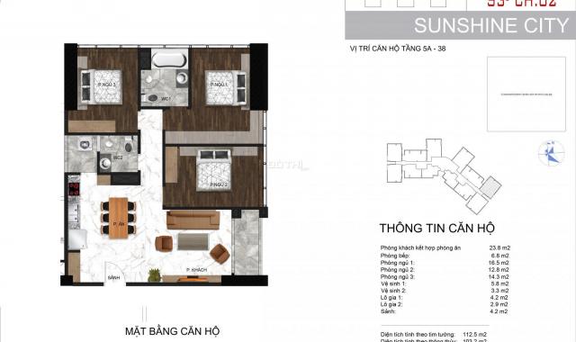 Cắt lỗ căn 3PN view sân golf, sông Hồng, cạnh vườn treo, ban công Đông Nam. LH 0966.836.567