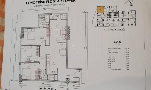 Cần bán căn góc số 10 chung cư FLC Star Tower Hà Đông 3PN, giá 19tr/m2