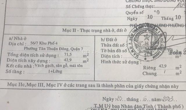 Bán nhà hẻm Trần Văn Khánh, giá 3,15 tỷ, LH 0911779116