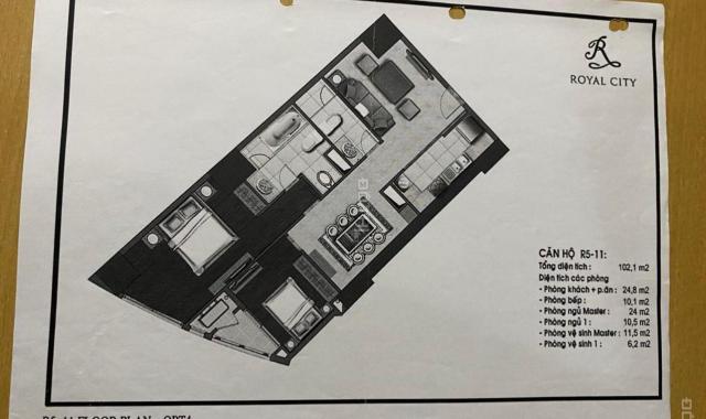 Một căn 102,1m2 duy nhất còn nguyên bản CĐT chưa từng sử dụng, tòa R5 tầng 20