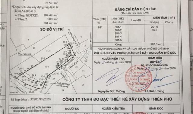 Cần bán căn nhà 1 trệt 1 lầu DT 201m2 nằm ngay Chùa 1 Cột Đặng Văn Bi vô hẻm 50m, LH 0902.878.604