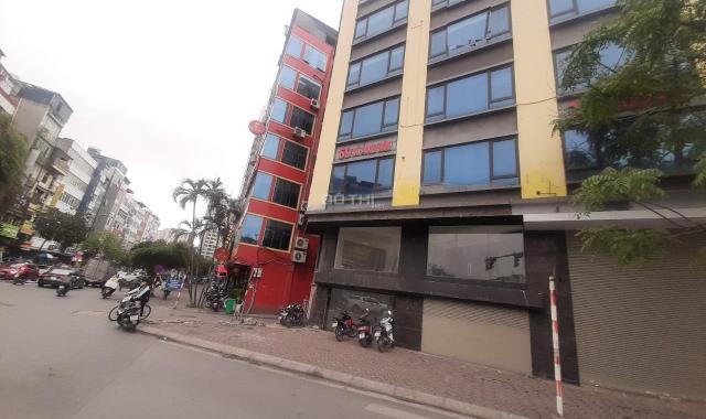 Cho thuê nhà mặt phố Vũ Phạm Hàm (ngã 3) sầm uất 150m2 7 tầng, mặt tiền 30m, có thang máy, PCCC đủ