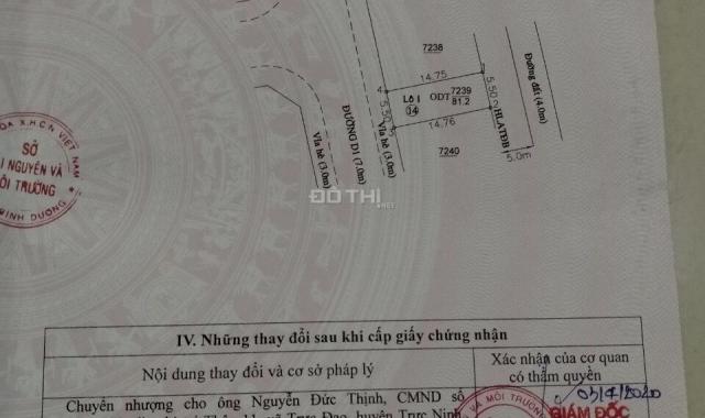 Chính chủ bán lô đất 81,2m2 thị trấn Lai Uyên, huyện Bàu Bàng, tỉnh Bình Dương