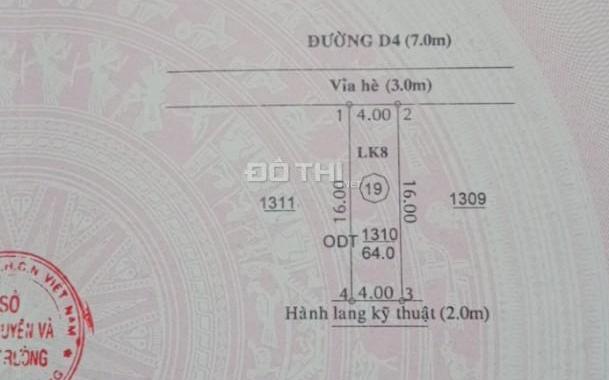 Bán đất ngay chợ Quang Vinh 3 Hội Nghĩa, Tân Uyên KDC Tân Long 1 DT 4x16m=64m2 TC 100%