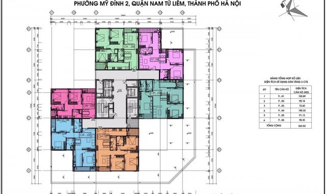 Bán căn hộ chung cư CT5-6 Lê Đức Thọ, diện tích 100.6m2, giá bán 2,95 tỷ. Liên hệ 0919677966