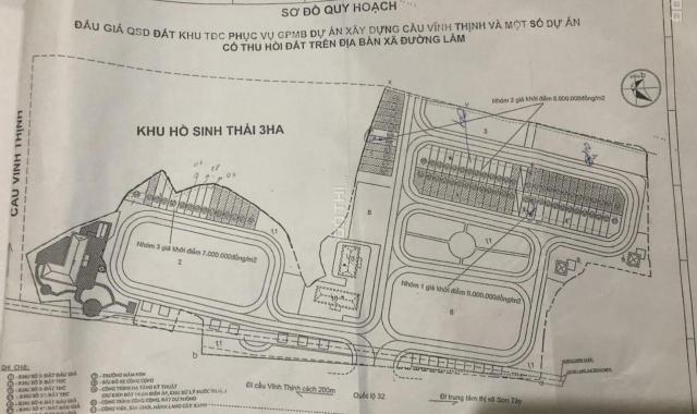 Bán lô đất đấu giá TĐC chân cầu Vĩnh Thịnh, Sơn Tây - đường QL32