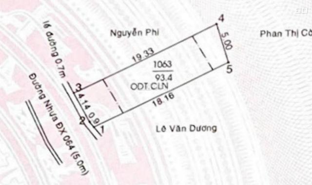 Bán đất mặt tiền DX 064 Định Hòa giá công nhân Đường nhựa 5 mét đường thông 5 x 19m thổ cư 60m2