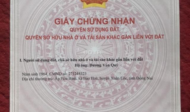 Chính chủ cần bán đất ở xã Bảo Hòa, huyện Xuân Lộc LH 0912 322 429
