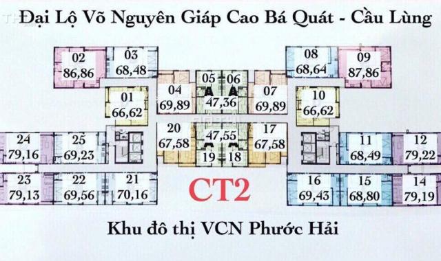 Cần bán các căn hộ chung cư CT2 VCN Phước Hải, có sổ hồng, hỗ trợ vay cao