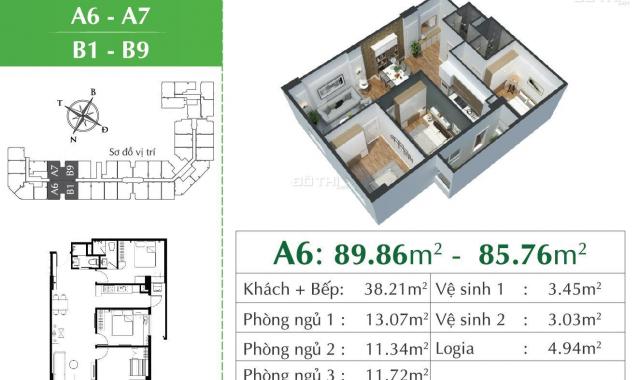 Chỉ 2.4 tỷ nhận nhà ở ngay căn góc 3 PN 86m2 Eco City Việt Hưng, đã có sổ, HT vay 0% LS 0909860283