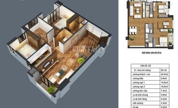 Bán căn hộ chung cư tại dự án CT36 - Dream Home, Hoàng Mai, Hà Nội dt 92m2, giá 2.4 tỷ
