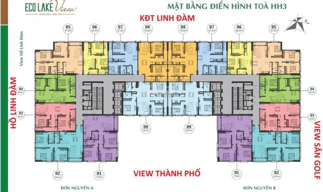 Trả nợ bán lỗ CH Eco Lake View 32 Đại Từ, 1611(69m2) và 1808(76m2) và 1902(95m2). 0389193082