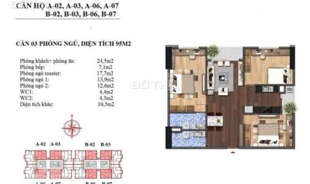 Bán căn hộ 3 phòng ngủ 95m2 tại tòa Lạc Hồng 2 (N01T1) Ngoại Giao Đoàn, view trực diện công viên