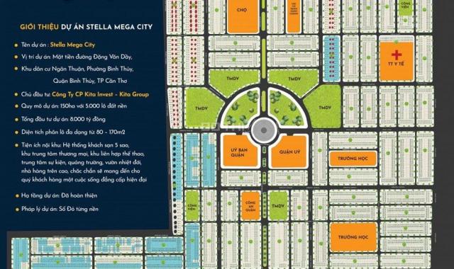 Lô đất nền siêu đẹp dự án Stella Mega City tại Quận Bình Thủy - TP Cần Thơ