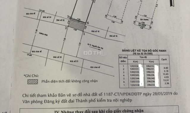 Bán nhà MT hẻm 158 Lâm Thị Hố Q12, 4mx15m, 3 lầu, hẻm 8m, giá: 4,650 tỷ CTL