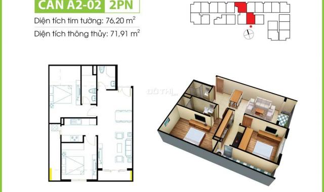 Chỉ còn duy nhất 1 căn CTL DT 70m2 2PN tầng cao view phan văn hớn giá 2.22 tỷ