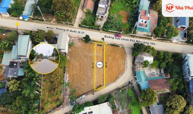 Bán đất mặt đường trục chính Phú Mãn, DT 130m2 ngay sát Công nghệ cao Hòa Lạc, sổ đỏ trọn đời