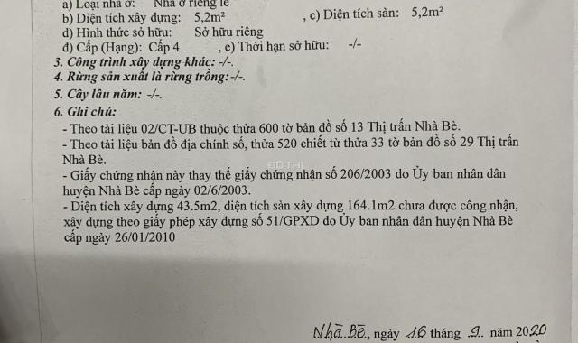 Cần tiền bán gấp nhà MT Huỳnh Tấn Phát (đối diện VCB, CA Nhà Bè), SH riêng