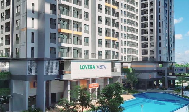 Cho thuê căn hộ 52.2m2 Lovera Vista view hồ bơi bao phí quản lý, máy lạnh giá 5tr/th