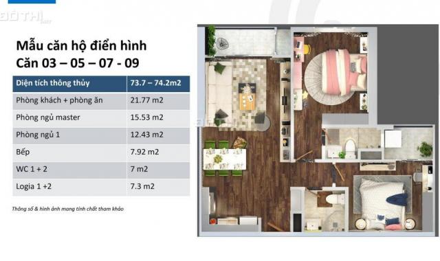 Bán căn hộ 2PN 75 m2, chung cư The Terra An Hưng. Giá: LH: 0984.524.619