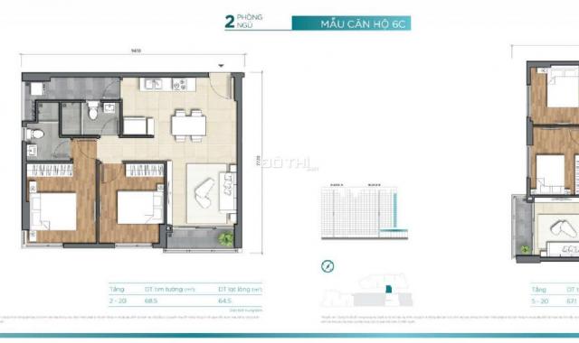 Bán Căn hộ D'Lusso chênh thấp, cần tiền nên bán giá tốt 3,64 tỷ 2PN, 69m2, căn hiếm